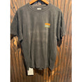 Vintage American Rodeo Bull Riding Graphic T-Shirt Faded Black Mens XL 21x30