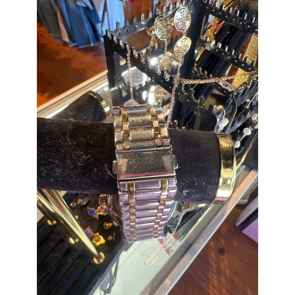 Disney Mickey Mouse Automatic Skeleton Watch Two Tone