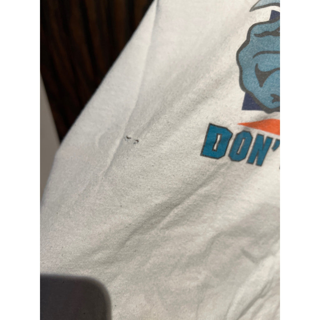 Vintage 90s Miami Dolphins Hanes Beefy-T Single Stitch White Graphic Shirt 2XL