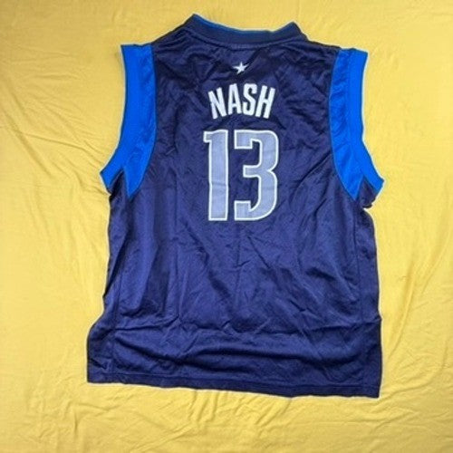 Reebok NBA Dallas Mavericks Steve Nash 13 Youth Jersey Navy Blue Large 14-16