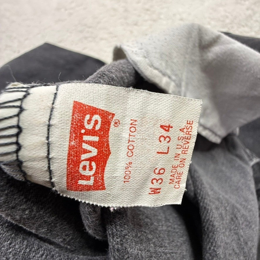 Levi's 550 Black Wash Relaxed Fit Jeans Men's 36x34 100% Cotton Made in USA