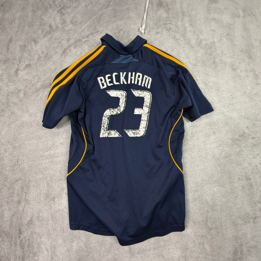 Adidas LA Galaxy Beckham 23 Soccer Jersey Men's Navy Blue Gold MLS