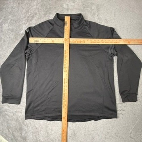 Adidas Climalite Mens Long Sleeve Quarter Zip Pullover Gray Size L Athletic