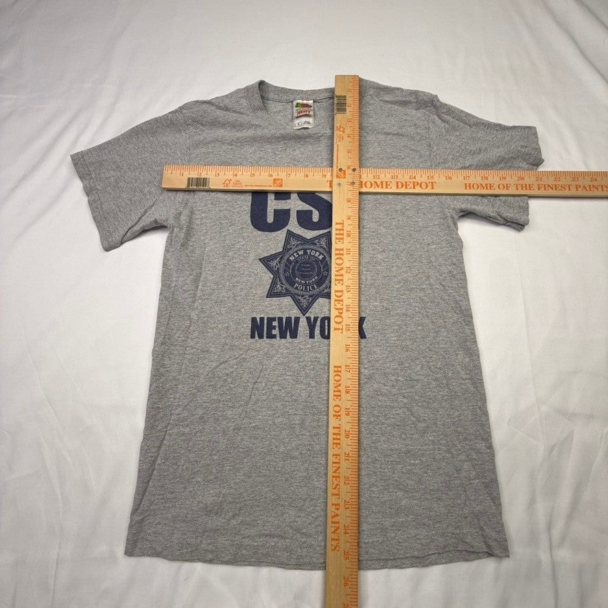 CSI New York Crime Scene Investigator Graphic T Shirt Mens Large Gray