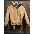 Carhartt J131 Duck Active Jacket Brown Thermal Lined Hooded Work Coat Mens M