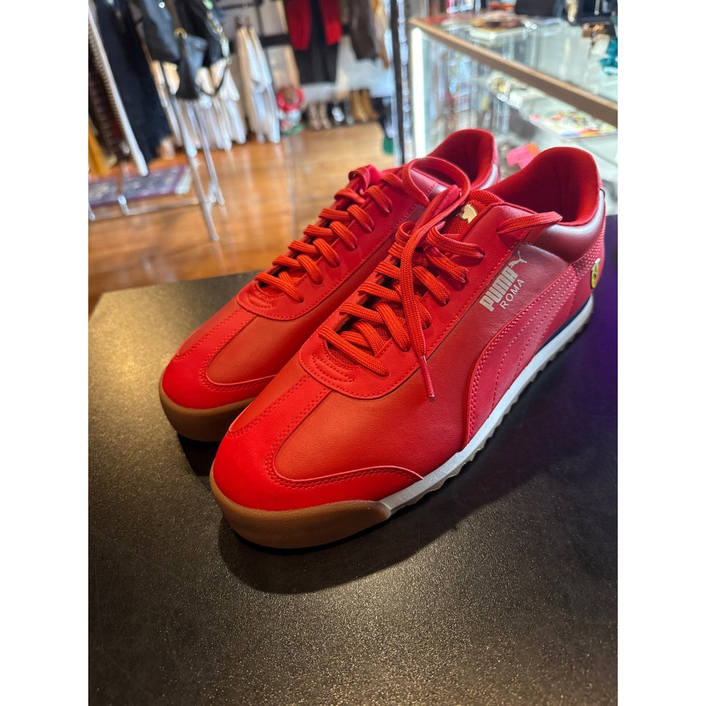 Puma Roma Ferrari Rosso Corsa Red Mens Motorsport Sneakers 306083-01