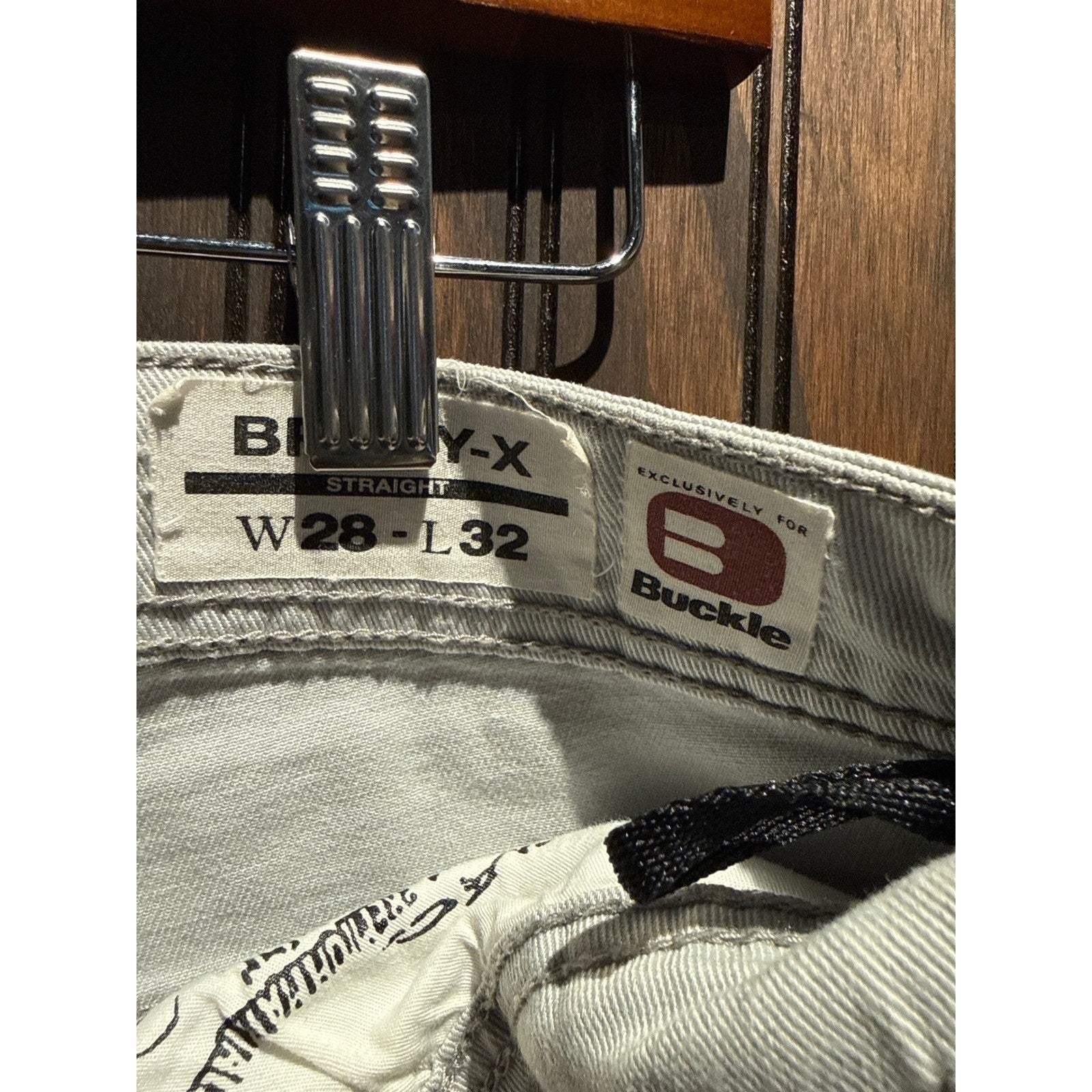 Buffalo David Bitton Max-X Slim Stretch Jeans Light Grey Mens 30x31 BM20924
