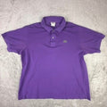 Lacoste Mens Purple Short Sleeve Pique Cotton Polo Shirt Size 6 XL