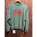 Vintage Fila Italia Embroidered Logo Sweatshirt Green 90s Sportswear Mens XL