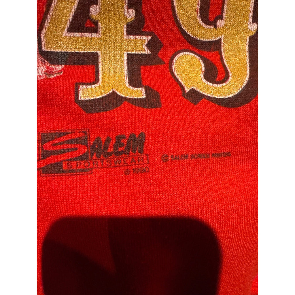 Vintage Salem Sportswear San Francisco 49ers Red Sweatshirt NFL 90s XL 24x27