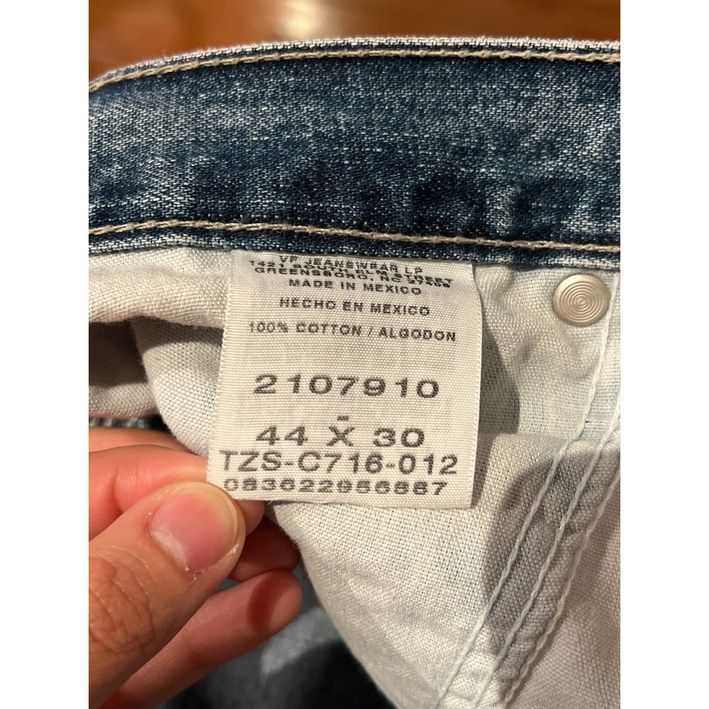Lee Dungarees Carpenter Jeans Mens 44x30 Light Wash Denim Utility Work Pants