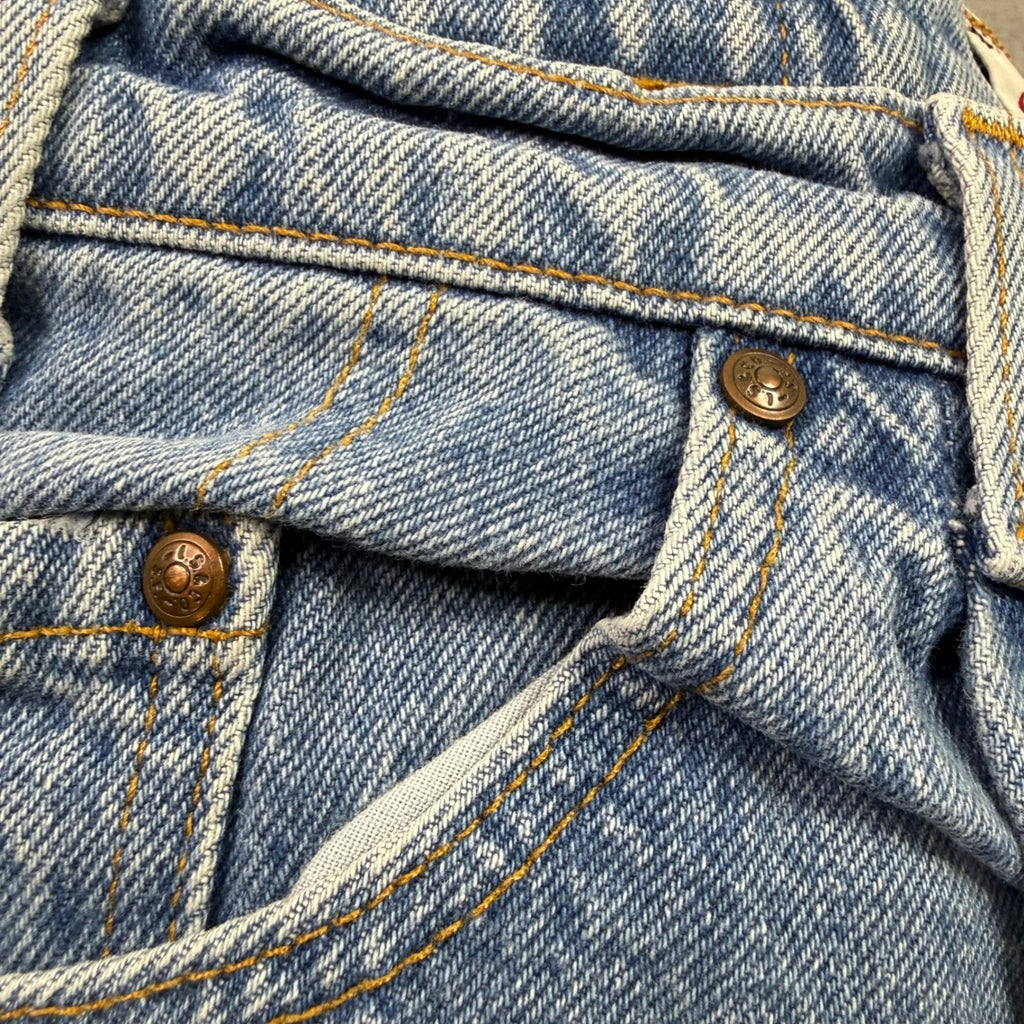 Levi Strauss Signature Mens Loose Pleated Light Wash Denim Jeans Size 40x30