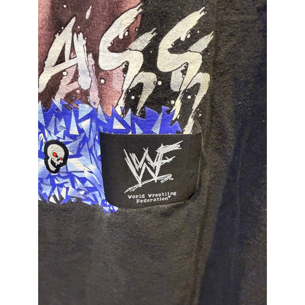 Vintage 1998 Stone Cold Steve Austin Whoop Ass WWF T-Shirt Wild Oats Large Black