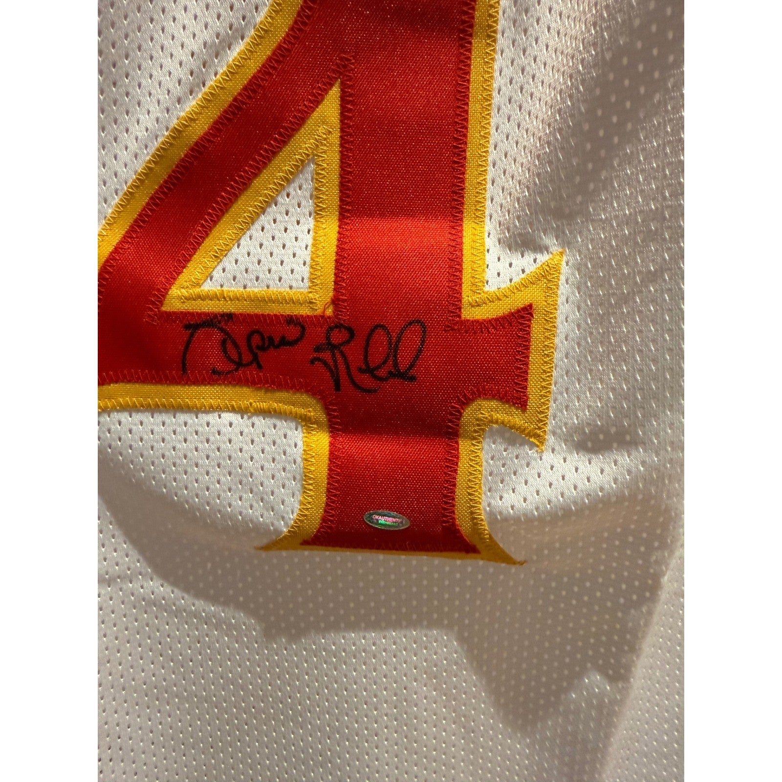 Spud Webb Signed Atlanta HawksBasketball Jersey XL White Red Yellow #4 Autograph
