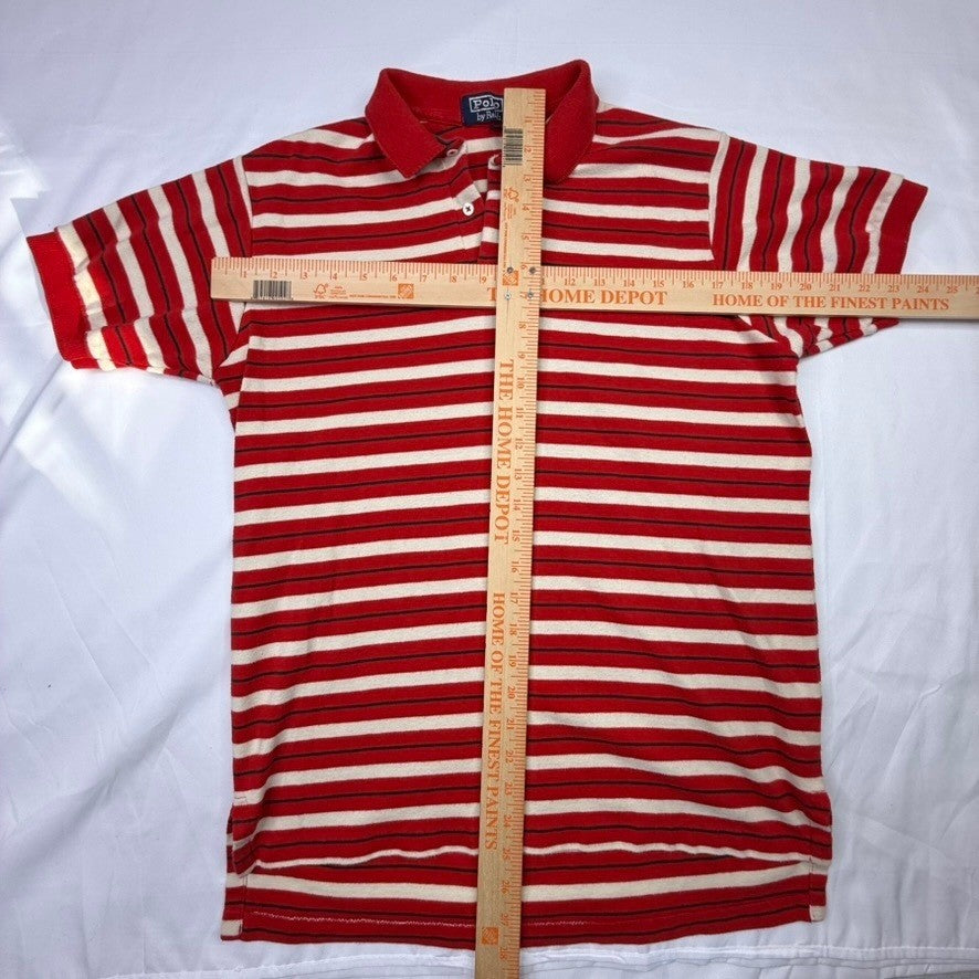 Polo Ralph Lauren Men's Striped Polo Shirt Red White Blue Size L