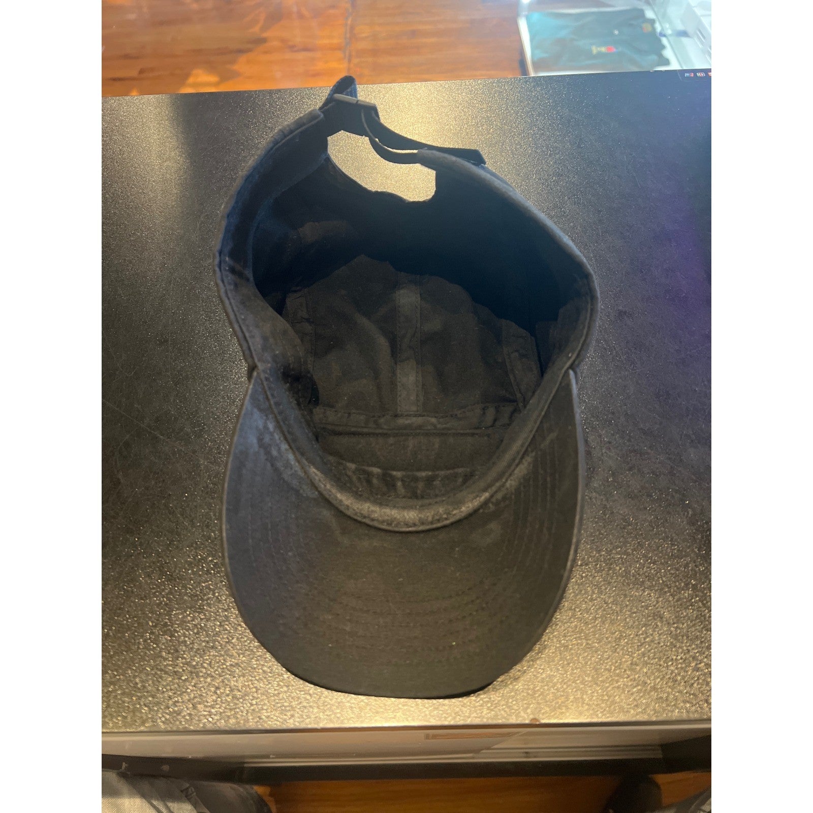 Supreme Black 5-Panel Camp Cap Box Logo Strapback Hat Yellow Side Embroidery