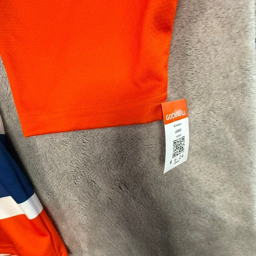 Arctic Wolf Hockey Jersey Mens Large 01 End Cyber Risk White Blue Orange