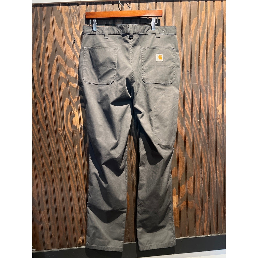 Carhartt Relaxed Fit Work Pants Mens Gray Utility Cargo Workwear Outdoor 17x33