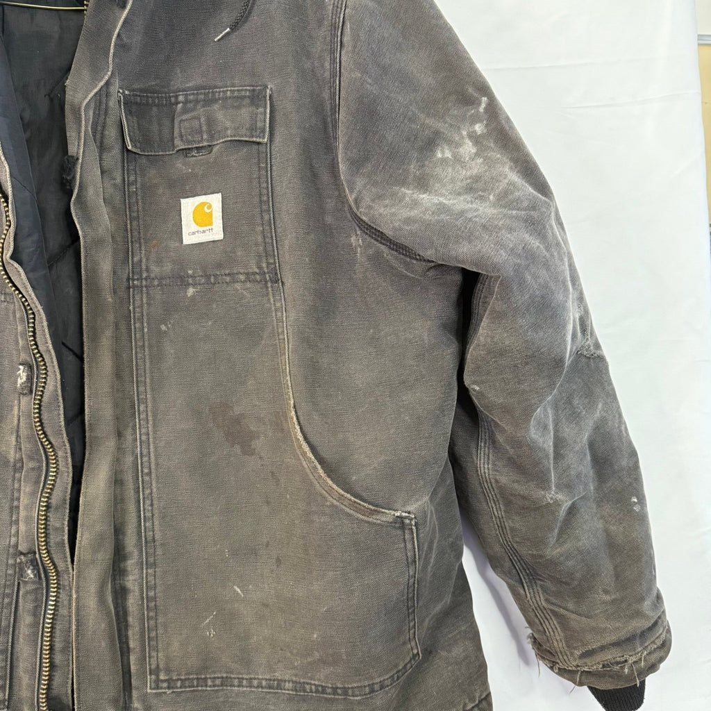 Carhartt Arctic Canvas Jacket Union Workwear C26 MOS Detachable Hood XL