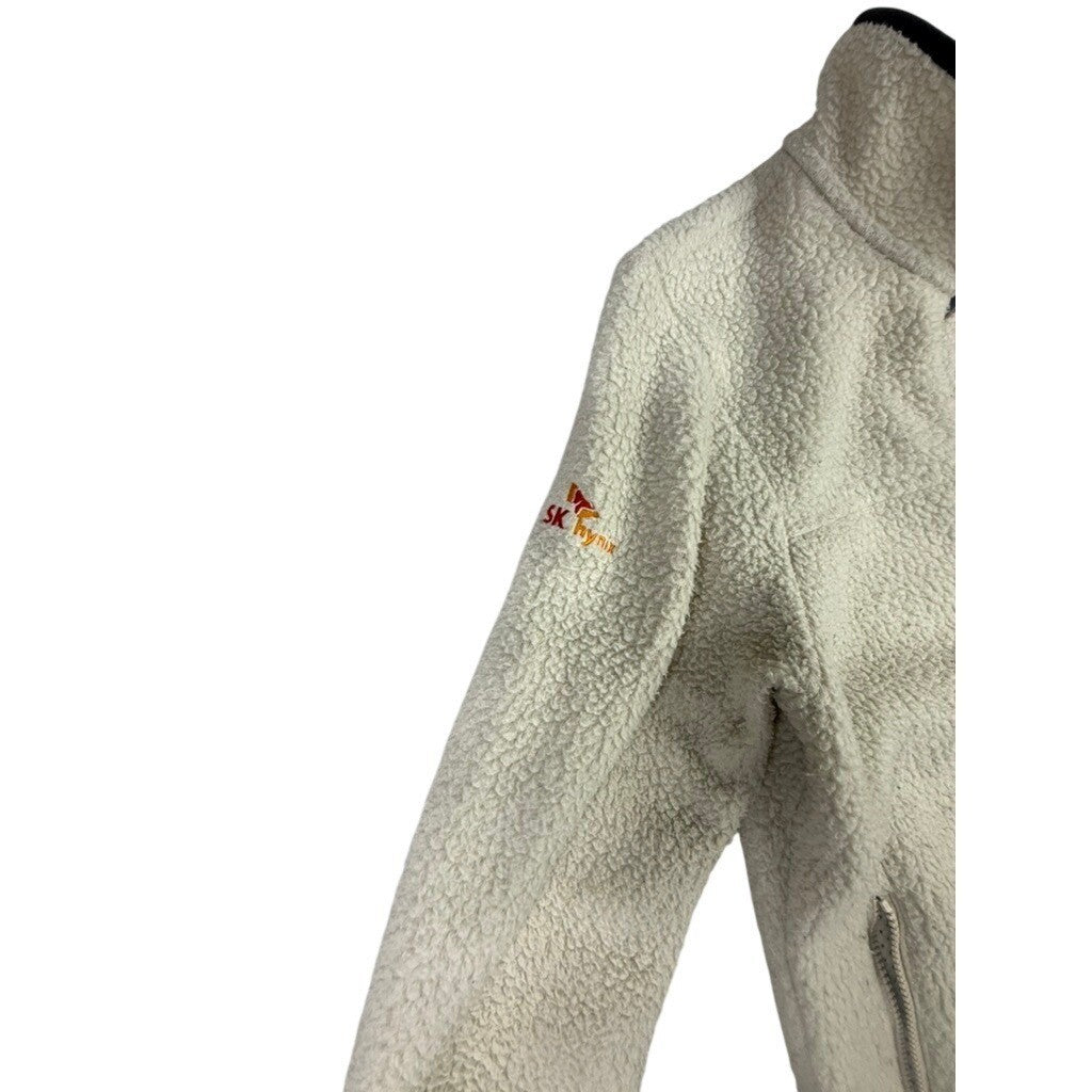 Patagonia Full Zip Fleece Jacket Cream Sherpa Cozy Outerwear Size M