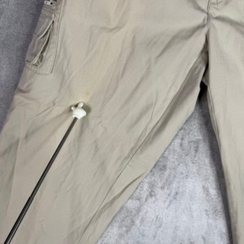 ORVIS Khaki Cargo Pants Mens Size 34 Cotton Relaxed Fit Outdoor Casual