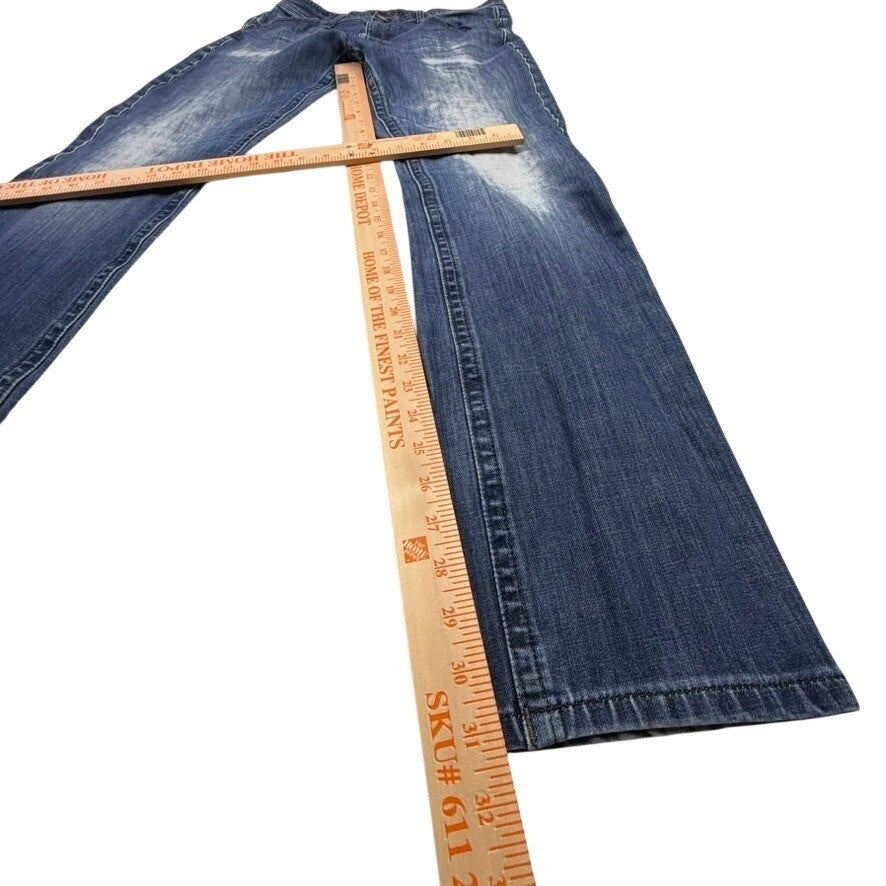 DL96 Vince Mens Straight Leg Jeans Blue Faded Medium Wash Denim Size 33x31
