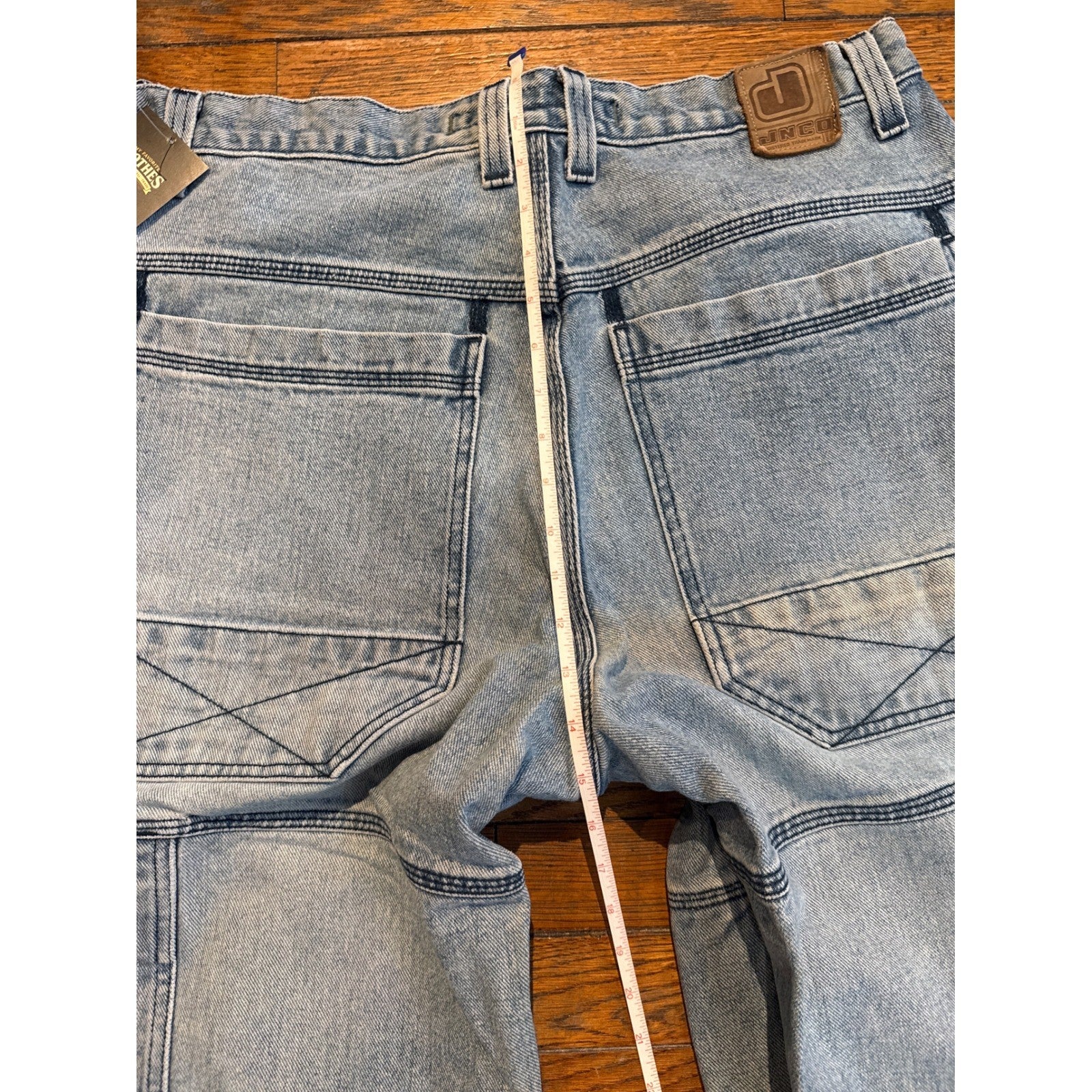 Vintage JNCO Jeans Mens 38x32 Light Wash Baggy Double Knee Carpenter Pants USA