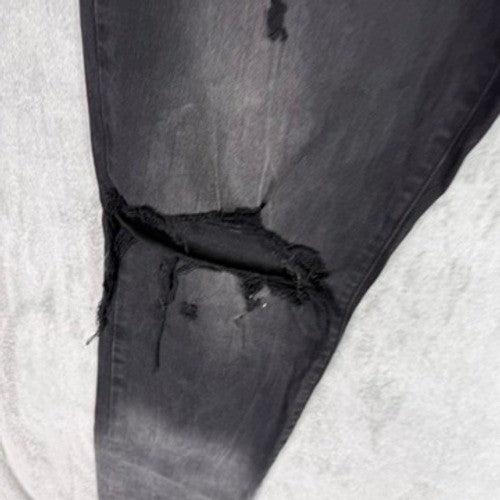 PAC SUN Stacked Skinny Jeans Mens 36x32 Black Distressed Ripped Slim Fit