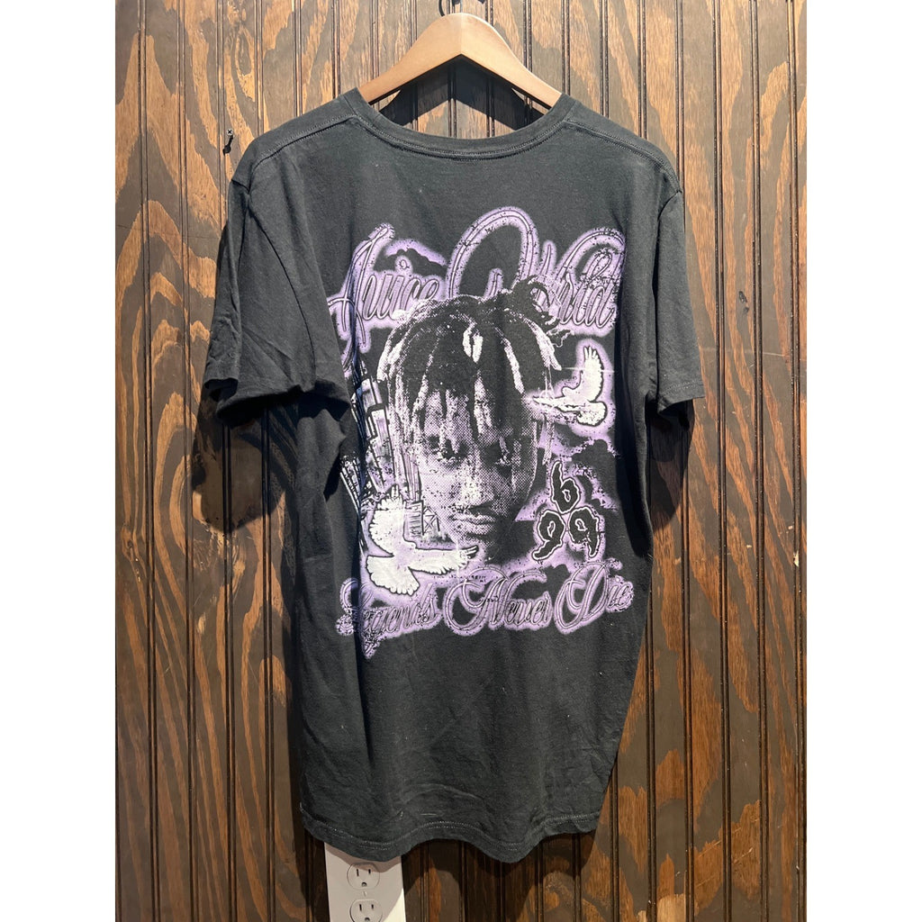 Juice WRLD 999 Club Graphic T-Shirt Black Purple Logo Mens XL Hip Hop Rap Tee