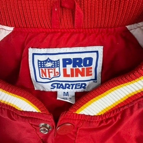 Vintage Starter NFL Pro Line Kansas City Chiefs Red Pullover Windbreaker Mens M