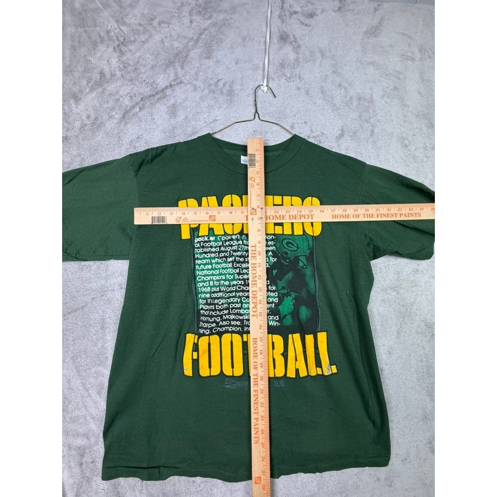 Green Bay Packers Football T Shirt Mens XL Salem Sportswear NFL Graphic Tee