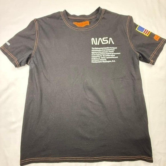 Heron Preston NASA Black Short Sleeve T Shirt Men Size L