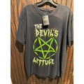 Spencer Gifts The Devils Lettuce Pentagram Marijuana Graphic T-Shirt Black Large