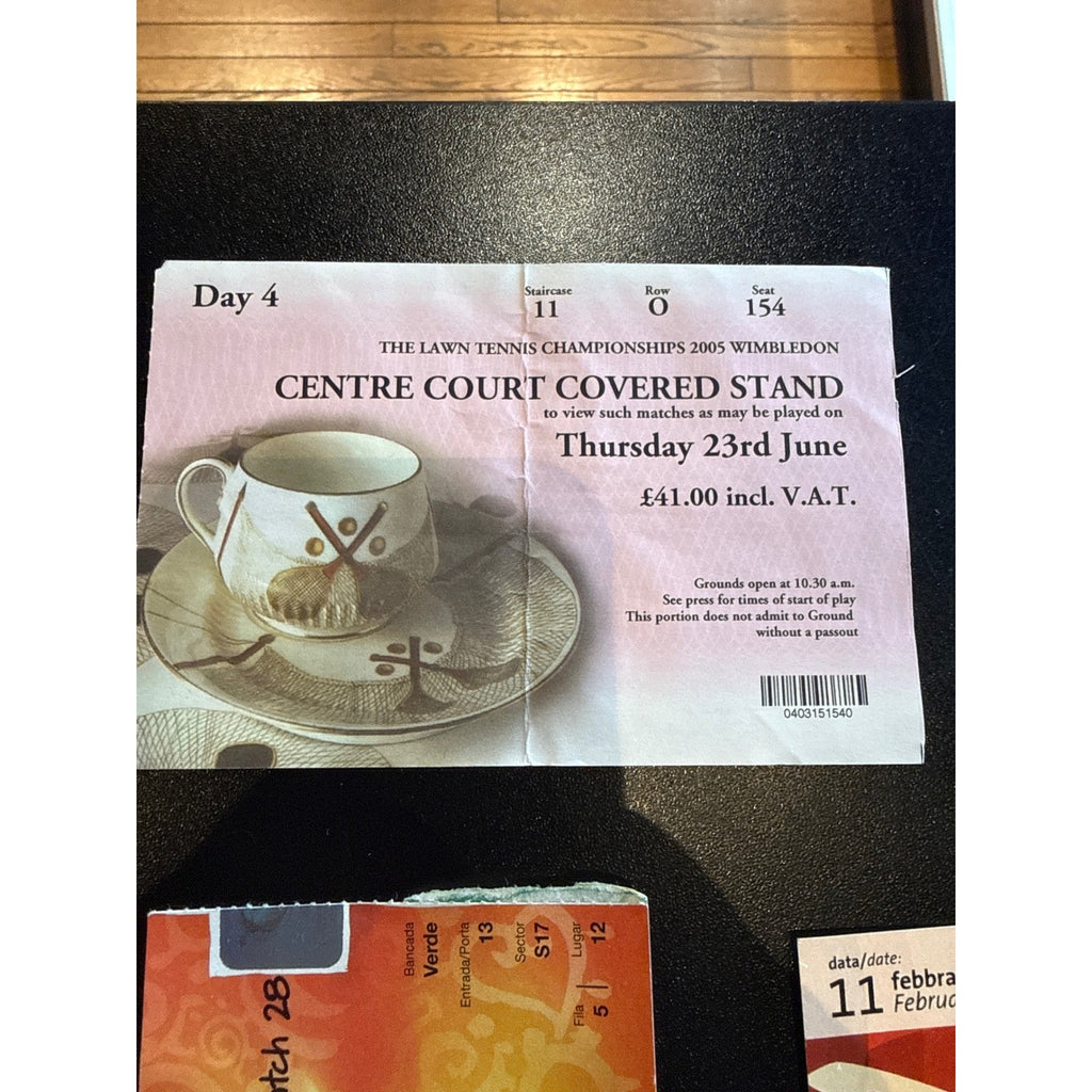 Vintage Sports Ticket Lot 2004-2006 Torino Olympics Wimbledon Euro 2004 Chelsea