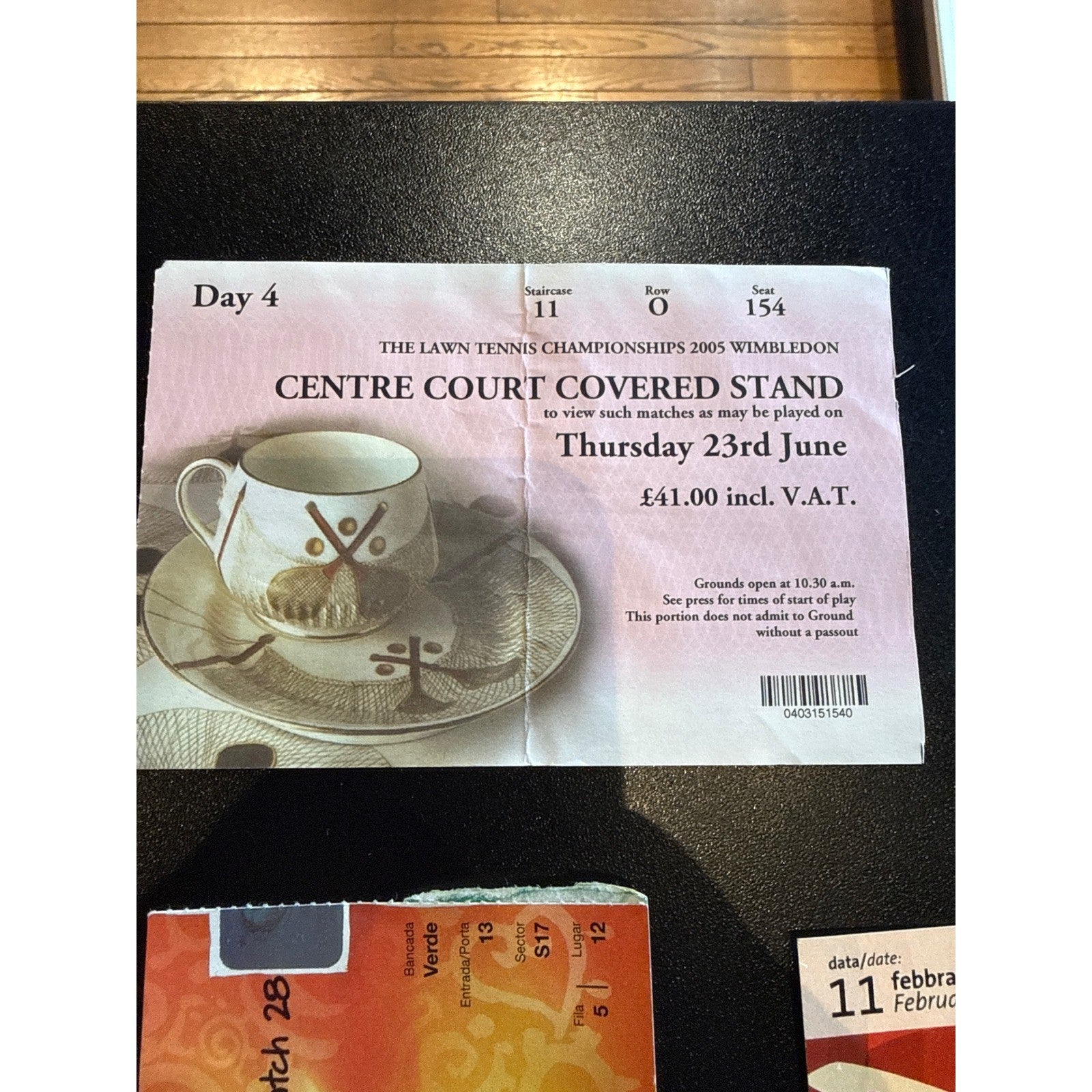 Vintage Sports Ticket Lot 2004-2006 Torino Olympics Wimbledon Euro 2004 Chelsea