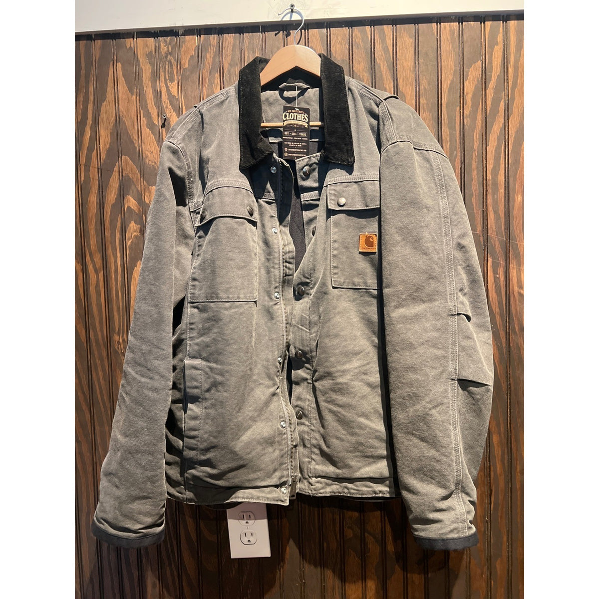 Carhartt Full Swing Armstrong Jacket Gray Fleece Lined Work Coat Mens 24x32