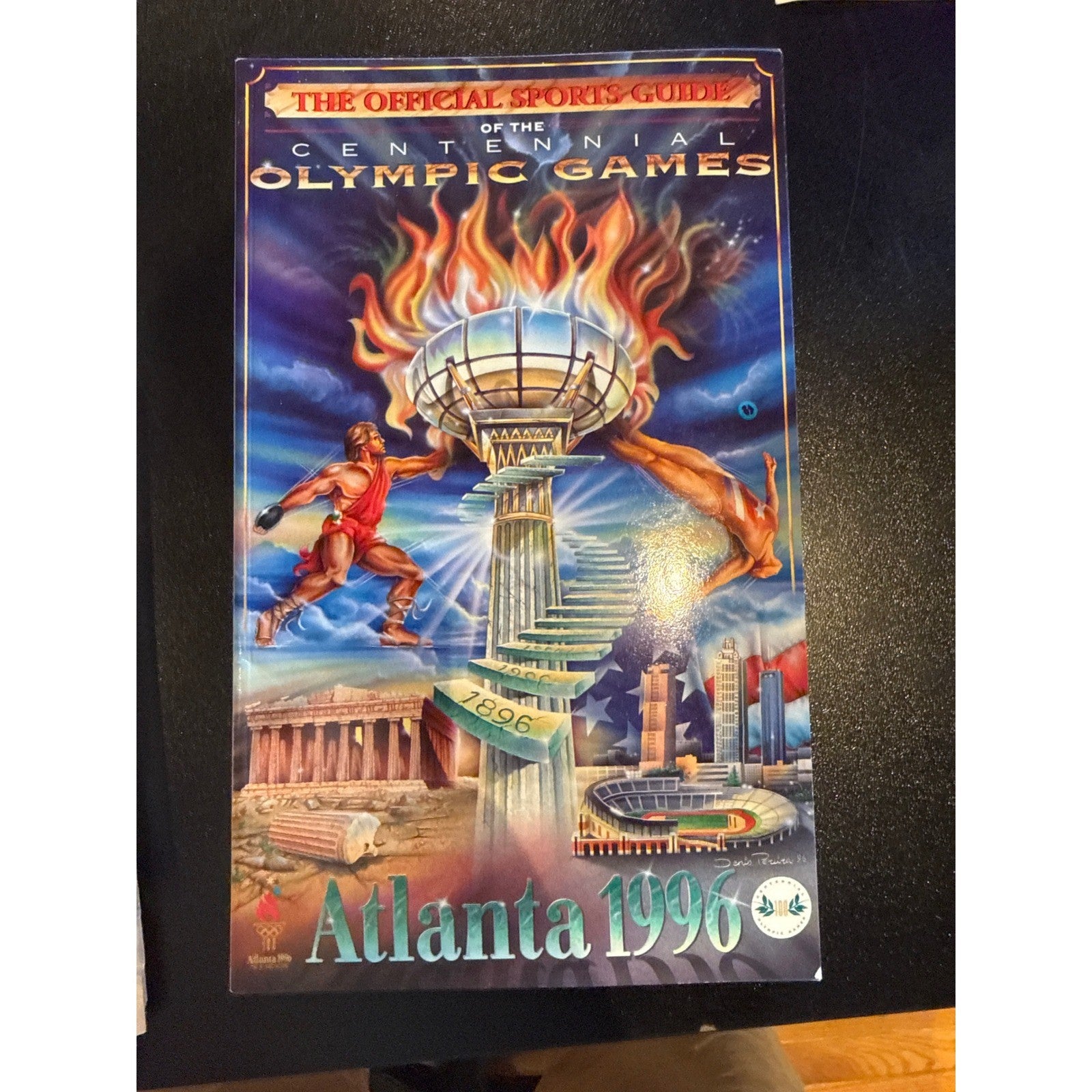 Atlanta 1996 Centennial Olympic Games Official Sports Guide Denis Pellerin Art