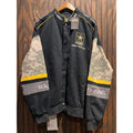 US Army Strong Bomber Jacket Black Digital Camo Varsity Military Canvas XL