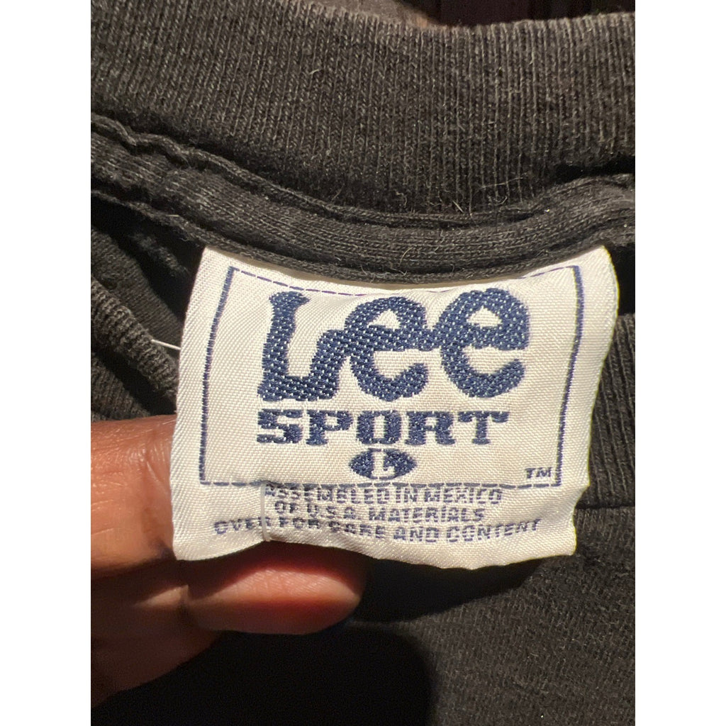 Vintage Lee Sport Pittsburgh Steelers NFL Graphic T-Shirt Faded Black Large