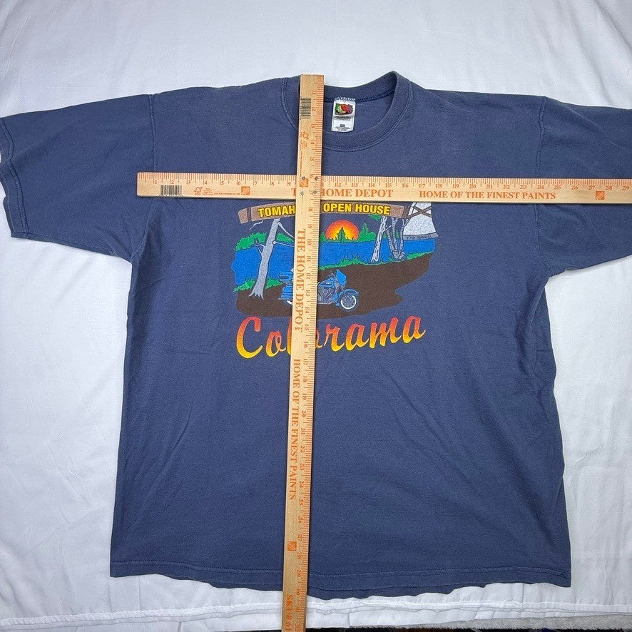 Fruit of the Loom Tomahawk Open House Colorama Graphic T Shirt XXL