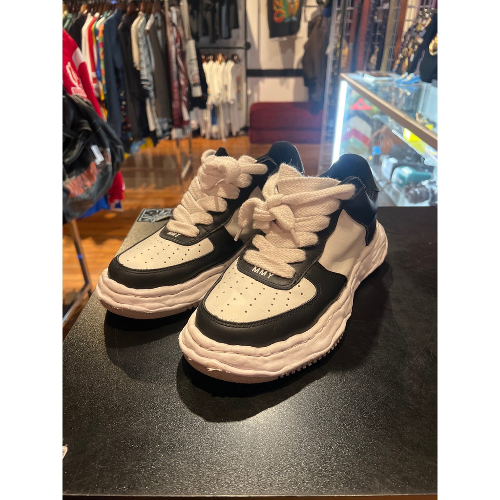 Maison Mihara Yasuhiro Peterson Low Black White Distorted Sole Sneakers