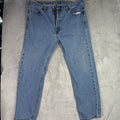 Levi's 505 Jeans Men's 42x34 Blue Denim USA Made 2022 Straight Leg