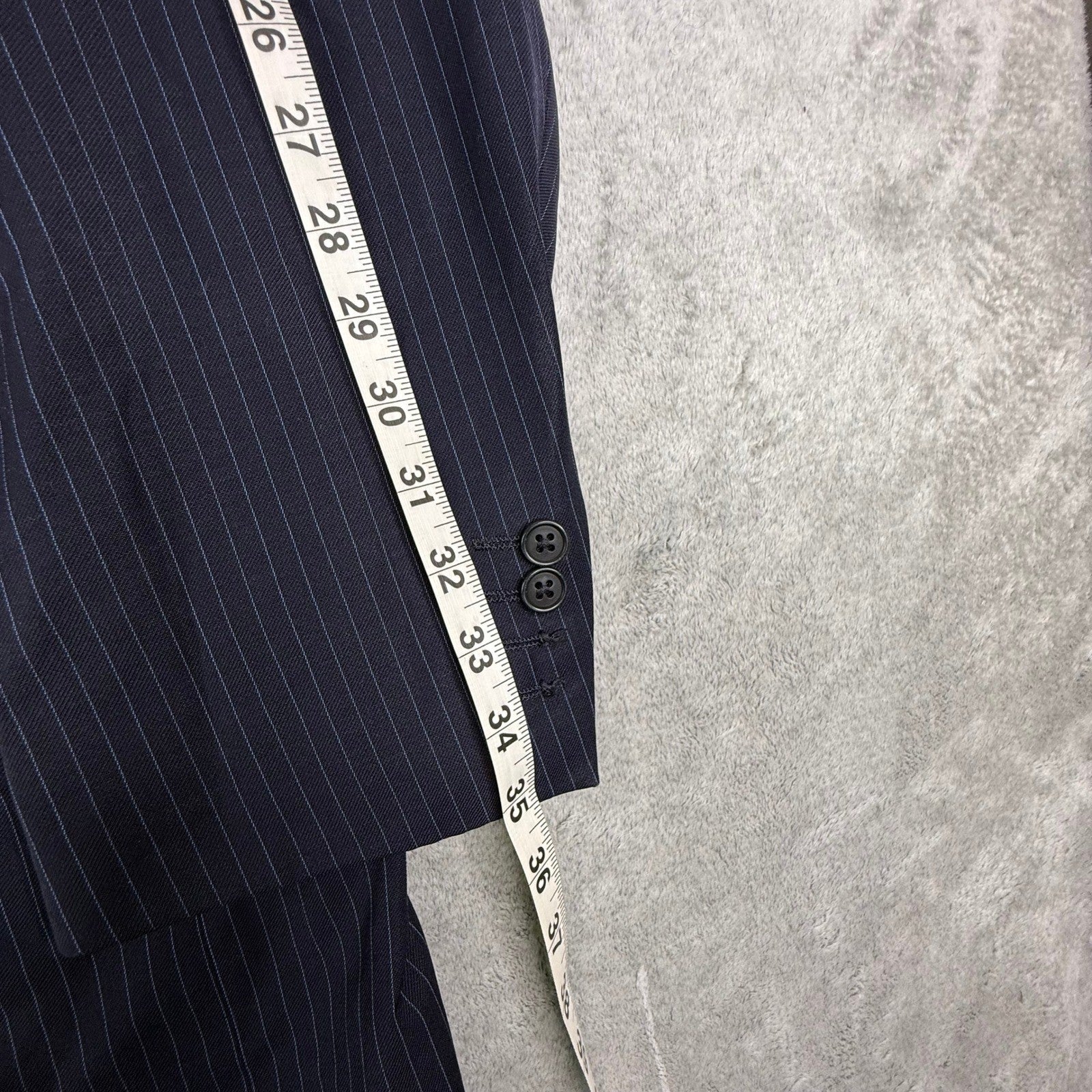 Ted Baker Endurance Mens Navy Blue Pinstripe 3-Button Blazer Suit Jacket 50R