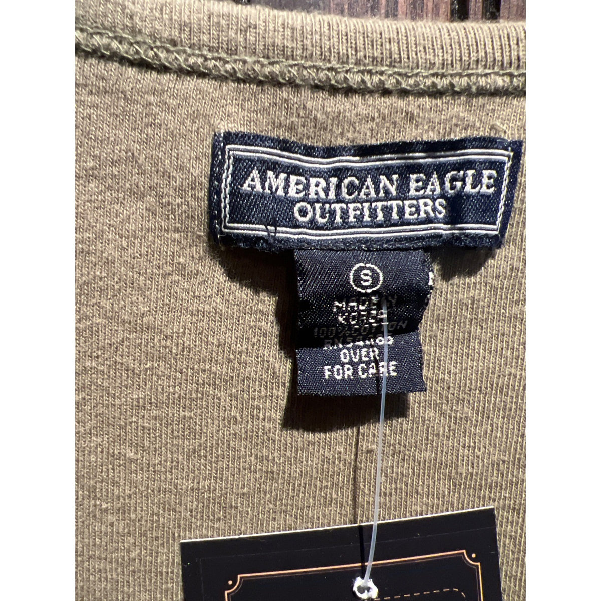 American Eagle Outfitters Womens Olive Green V-Neck Tank Top Sleeveless Small