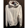 Polo Ralph Lauren Full Zip Hoodie Cream Off White Navy Pony Logo Mens Large