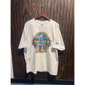 Vintage 90s Hanes Earth Day T-Shirt Single Stitch Cream Graphic Tee XL 30x24