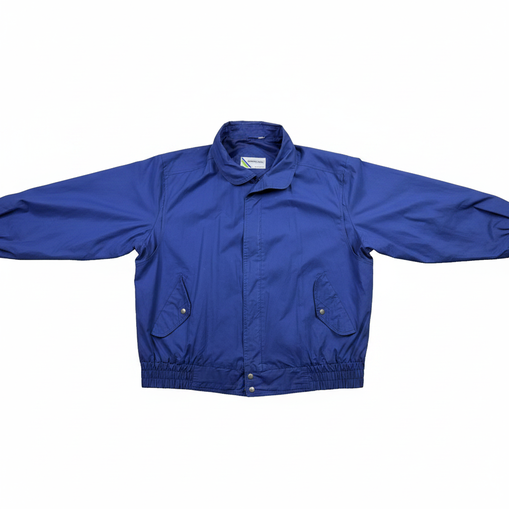 Members Only Mens Blue Cotton Poly Blend Harrington Jacket Size Medium