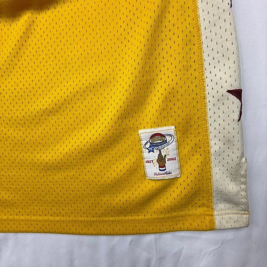 Harlem Globetrotters Platinum FUBU Basketball Jersey Geese 35 4X Yellow