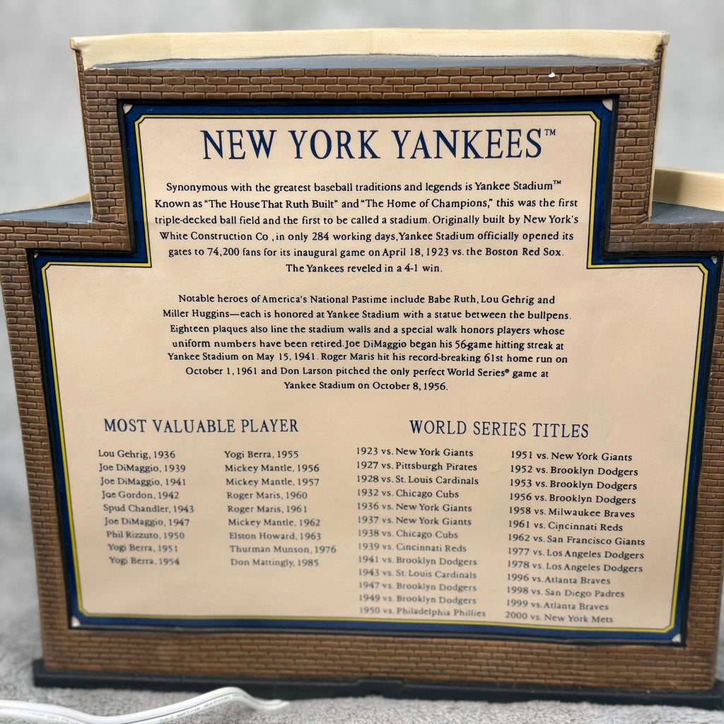 Dept 56 – New York Yankees "Yankee Stadium" Lighted Building