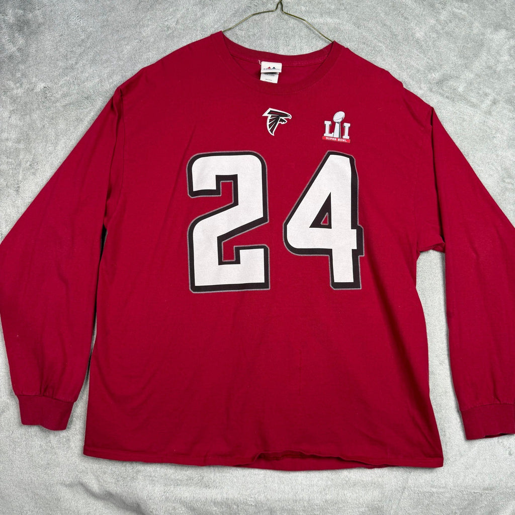 Atlanta Falcons Super Bowl LI Jersey T Shirt Matt Ryan 24 Majestic Red 2XL